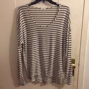 Pink Lotus Striped Long Sleeve Shirt